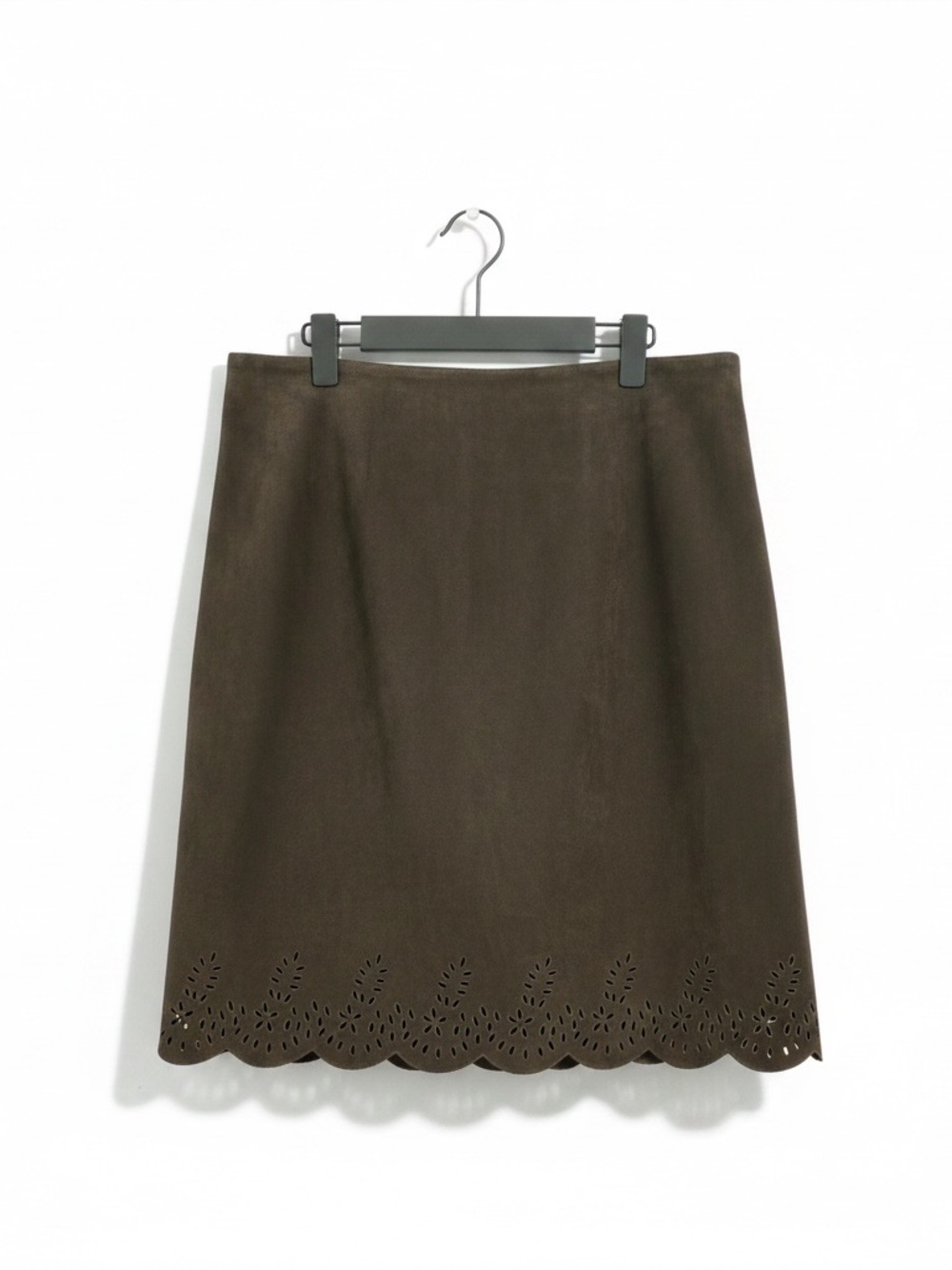 Lord and Taylor Eyelet Leather Skirt Size 12